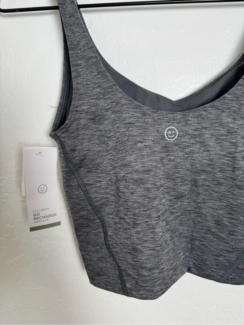 Gilly Hicks Heather Gray Workout Tank Top Go Recharge Sportlette - Picture 12 of 14